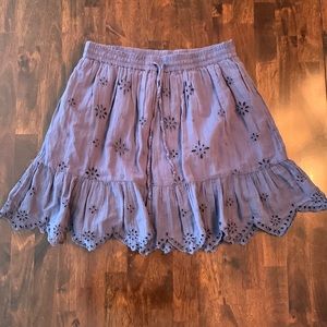 Aerie navy blue eyelet skirt, size small, like new